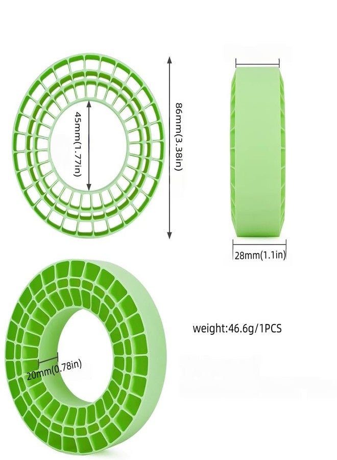 RCJUMPANT RC Tire Inserts,4PCS 1.55" Silicone Rubber Insert Foam, 30°/40° Dual Hardness, Waterproof for 95-97mm Tires (Green-30° Soft) - Image 2